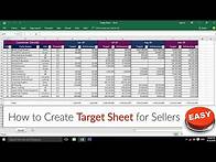 Video thumbnail for How To Make Sale Target Plan & Achievement Format In Excel for Sales Executive or Marketing Person