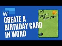 Video thumbnail for How to Design a Birthday Card in Word | Birthday Template Design