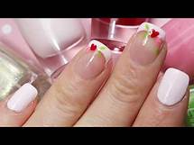 Video thumbnail for French Manicure with Heart and Flower | Valentine's Day Nail Art | Pink French Tip