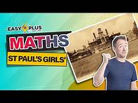 Video thumbnail for St Paul's Girls' School - SPGS | Maths | Easy 11 Plus LIVE 111