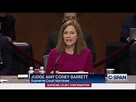 Video thumbnail for Judge Amy Coney Barrett Full Opening Statement at Supreme Court Confirmation Hearing