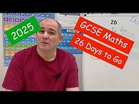 Video thumbnail for GCSE Maths 2025 Revision - 26 Days To Go - Corbettmaths