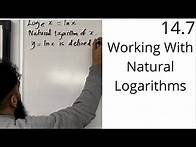 Video thumbnail for Edexcel AS Level Maths: 14.7 Working With Natural Logarithms