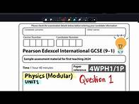 Video thumbnail for QUESTION 1: Edexcel IGCSE (9–1) Sample Assessment Material Physics (Modular) UNIT 1