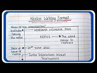 Video thumbnail for How to Write a Notice | notice writing format | Notice Writing in English