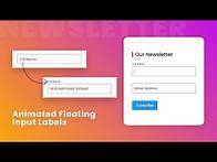Video thumbnail for CSS Newsletter with Animated Floating Input Labels | Move Placeholder Above The input on Focus