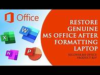 Video thumbnail for Get Microsoft Office back after Formatting Windows | Restore Genuine MS Office