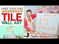 Video thumbnail for DIY Scrabble Tile Wall Art - How to Layout Your Words, Make Your Tiles, and Attach them Together!