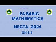 Video thumbnail for FORM FOUR BASIC MATHEMATICS NECTA 2024 QN 3 AND 4