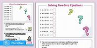 Video thumbnail for Interactive PDF: White Rose Maths Supporting Year 6: Spring Block 3 Algebra: Solve Two-Step Equations