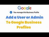 Video thumbnail for ADDING USERS & Managers to a Google Business Profile 2023 - Share a Google Business Profile