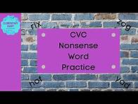 Video thumbnail for CVC Nonsense Word Practice #1 (with music) Acadience/Dibels NWF