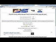 Video thumbnail for Convert hourly salary to annual salary