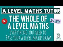 Video thumbnail for Everything You Need to Pass Your A Level Maths Exam! | Pure Maths Revision | Year 1 |Edexcel AQA OCR