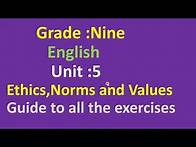 Video thumbnail for grade 9,unit -5/guide to all the exercises/English grade 9