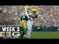 Video thumbnail for New Orleans Saints vs. Green Bay Packers Game Highlights | NFL 2023 Week 3