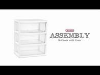 Video thumbnail for Sterilite Wide 3-Drawer Tower Assembly