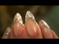 Video thumbnail for French Almond Glitter - Traditional French Acrylic Nail Technique - Step By Step Tutorial