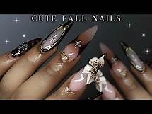 Video thumbnail for CUTE FALL ALMOND NAILS 🤎⚜️✨ Acrylic application + detailed nail art | Fall Nails