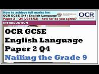 Video thumbnail for Achieving Full Marks for Q4, Paper 2 OCR GCSE English Language
