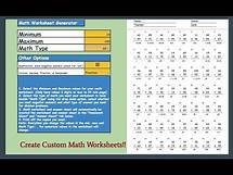 Video thumbnail for Math Worksheet Generator (LIFE HACK to Unlimited practice worksheets custom made by you!)