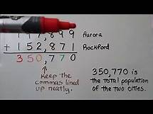 Video thumbnail for 4th Grade Math 1.6, Add Whole Numbers with Regrouping, Renaming
