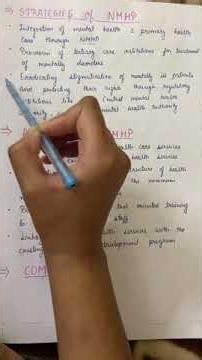 Video thumbnail for National mental health program. Easy notes. Strategies and approaches