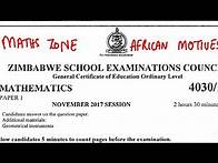 Video thumbnail for O'level Mathematics November 2017 Paper 1 Zimsec Full Paper @mathszoneafricanmotives