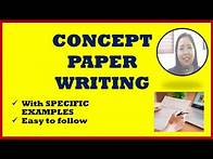 Video thumbnail for How to Write a Concept Paper || With Examples