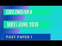 Video thumbnail for CSEC English A May/June 2019 Past Paper 1/ Multiple Choice