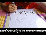 Video thumbnail for FREE Personalized My Name Tracing Printable (visual walk through)