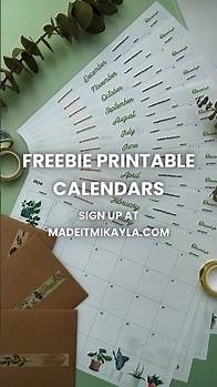 Video thumbnail for FREEBIE Printable Calendars ✨📅