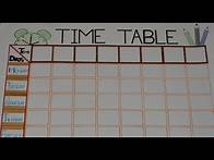 Video thumbnail for Time Table Chart | quick and easy | for class room school decoration | 01