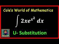 Video thumbnail for Integral of 2xe^(x^2) ❖ Calculus ❖ U-Substitution