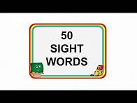 Video thumbnail for 50 Sight Words For Grade 2 And 3 - flashcards high frequency dolch words for childrens learning