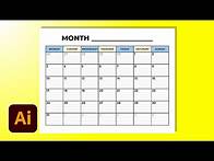 Video thumbnail for Create A Blank Calendar Template Printable In Illustrator CC In Minutes