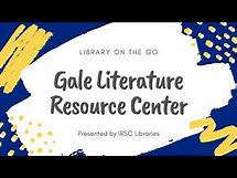 Video thumbnail for Gale Literature Resource Center