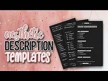 Video thumbnail for Aesthetic YouTube Description Templates | Free With Links