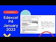Video thumbnail for Edexcel IAL P4 January 2023 Exam Paper