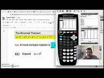 Video thumbnail for The Binomial Theorem Using TI 84