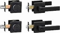 Video thumbnail for Cielsa Dawn Exterior Door Lock Set,Combo Lock-Heavy Duty Black Door Handle and Single Cylinder Deadbolt Lock,Keyed Alike Door Locks for Front Door(Matte Black,2Pack Set)
