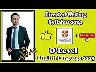 Video thumbnail for Directed Writing new syllabus 2024 || English 1123 || How to evaluate Text A & B