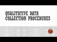 Video thumbnail for Qualitative Data Collection Procedures