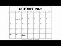 Video thumbnail for Free Printable October 2023 Calendar Templates With Holidays - Wiki Calendar