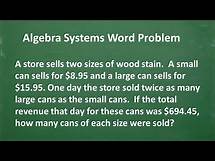 Video thumbnail for Algebra SYSTEM WORD PROBLEM – Let’s solve it step-by-step...