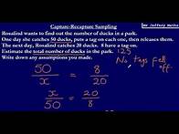 Video thumbnail for Capture Recapture - Estimating Populations (GCSE Maths 9-1)