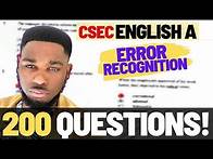 Video thumbnail for CSEC English A Paper 1 Practice: Error Recognition