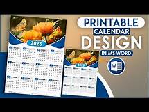 Video thumbnail for Printable Calendar Design 2023 Using Microsoft Office Word Full Tutorial