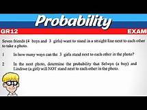 Video thumbnail for Probability Grade 12 Exam Questions