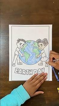 Video thumbnail for Earth Day Coloring Page - Earth Day Printable Worksheet
